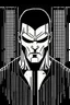Placeholder: punisher sku;; in the style of Hiroshi Nagai