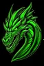 Placeholder: epic neon green dragon logo