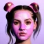 Placeholder: perfect symmetry,Rosalía artist, porcelain material skin mask face, pink eyeliner, pigtails hair, gold, pink, geisha, led lights, fog, rain, latex, vibrant color, highly detailed, art stations, concept art, smooth, unreal engine 5, god rays, ray tracing, RTX, lumen lighting, ultra detail, volumetric lighting, 3d, finely drawn, high definition, high resolution.