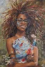 Placeholder: Janiqua Crouse - oil painting by Zerge Sneedle