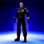 Placeholder: commander, middle aged, military, sci fi, ps2 graphic, full body, t pose, 3d, render,