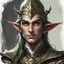 Placeholder: dnd, portrait of elf made from clock