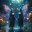 Placeholder: two illithid witches with butterfly wings under water in well lit well ,bokeh like f/0.8, tilt-shift lens 8k, high detail, smooth render, down-light, unreal engine,bokeh like f/0.8, tilt-shift lens 8k, high detail, smooth render, down-light, unreal engine