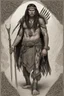 Placeholder: celtic native american warrior with tribal tattoos and cloak