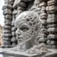 Placeholder: giger escher mind flawyer sculpture in transparent white murano glass in front of crumbeling stone wall,bokeh like f/0.8, tilt-shift lens 8k, high detail, smooth render, down-light, unreal engine,bokeh like f/0.8, tilt-shift lens 8k, high detail, smooth render, down-light, unreal engine