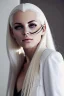 Placeholder: a woman white hair luxury stlye