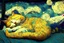 Placeholder: sleeping cat in van gogh style