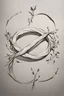 Placeholder: A line drawing of a infinity symbol made out of two C and olive branches