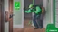 Placeholder: centurylink on-site technician breaking and entering a home with a crowbar