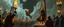 Placeholder: fantasy art, style of Escher , A public execution: The party arrives at a city square just in time to see the Flaming Fist hang a convicted smuggler or cultist. The crowd is loud and bloodthirsty.