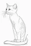 Placeholder: A cat simple drawings for coloring