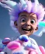 Placeholder: Ultra realistic speed clouds sky scene, wide angle view, sweet childs falling down, inflatable color clothing, free jumping flying, many trinkets, monster head, hair monster, many jelly beans, balls, color smoke, smile, happy, circus style, extreme, wind, clouds sea, 20,000 feet altitude, stratosphere, soft color, highly detailed, unreal engine 5, ray tracing, RTX, lumen lighting, ultra detail, volumetric lighting, 3d, finely drawn, high definition, high resolution.