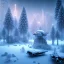 Placeholder: winter landscape, bells, ice, dreamy, science fiction