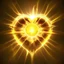 Placeholder: golden electric heart sun