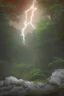 Placeholder: area of rocks, deep inside the forest, divine domain, Lightning,