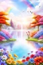 Placeholder: Beautiful garden, flowers,rainbows