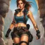 Placeholder: Picture of a photrealistic, lifelike,young 33 year old extreme chubby extreme tatood extreme fridge raider Lara croft style with punker