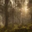 Placeholder: haunted, forest, 4k, 8k, highly detailed, cinematic, ultra photorealistic, volumetric lighting, sharp details, trees, depth of field, sun shafts, sunset, wide view