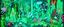 Placeholder: A neon mint green fairy realm with flowers painted by Stuart Davis