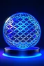 Placeholder: Logo 4k akashic reading , crystalline, perfect geometrically symmetrical sacred geometry flower of life in a sphere 3d with the 2 snakes of the medicine sign in a circle all around around it made of linwith each other.and fade-out background colors indigo, blue, purple and shiny white
