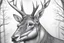 Placeholder: Deer gracefully roam the forest wearing their antlers like crowns of nobility. It’s a mesmerizing experience to spot a deer. - Pencil drawing.