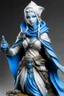 Placeholder: young female genasi life domain cleric blue skin