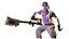 Placeholder: horror movie of fedex driver using chainsaw transparent background