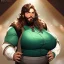 Placeholder: Fat female jolly with goatee Czech hero in realistic style.