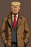 Placeholder: create a detailed illustration of donald trump dressed as a bower