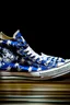 Placeholder: A converse sneaker, covered in Dallas cowboys theme