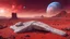 Placeholder: a giant ancient abstract marble statue lies down on the red Mars planet, background ancient ruins, strange psychedelic sky, cold colors, mystic ancient art, very detailed, cinematic, sharp focus, sci-fi style, utopistic ,astral cosmic , masterpiece