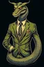 Placeholder: Mythical serpent dressed in a suit