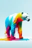 Placeholder: Generate a colourfull artwork of a polarbear standing on ice, melting away under his feet