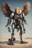 Placeholder: A creature with an eagle's head and a lion's body and two robotic wings