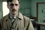 Placeholder: ww1 doctor talking close-up standing up looking to the camera, enfermary room alone background