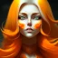 Placeholder: fantasy setting, woman, orange and white hair, wavy hair, freckles, ranger, more orange hair, more white hair