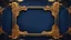 Placeholder: Hyper Realistic Black, Navy-Blue & Glowing-Golden Abstract Retro Grunge-Fancy-Frame-Texture