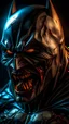 Placeholder: Dramatic batman as a zombie covered in wounds and blood all over and opened its mouth showing its teeth and ready to bite, lightning on the background, cinematic, extreem realistic, extreem detailed, extreem Sharp, middle close-up shot