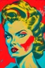 Placeholder: Strong women painted portrait from the 50s feminism pop art