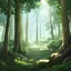 Placeholder: calming forest trees, white backgrounds, clean line art