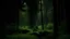 Placeholder: a calm greenery forest scene, different tones of dark green, cinematic photography, dense, slightly dusty, realistic