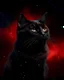 Placeholder: котяра с черно красной розой в облаке звёздной пыли