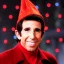 Placeholder: Arthur fonzarelli, elf hat, fonz, older, fonzie, winter background