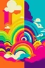 Placeholder: poster for a festival vector rainbow