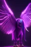 Placeholder: winged creature in the shape of a bird, gigantic elephant whale hybrid ,GLOWING, PURPLE, pink, 4K, 8K, CINEMATIC