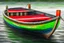 Placeholder: Fisherboat, realistic, colorfull, ocean, small boat, rowing boat