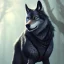 Placeholder: award winning portrait of a male anthropomorphic black wolf long vblack hair. character design by cory loftis, fenghua zhong, ryohei hase, ismail inceoglu and ruan jia. artstation, unreal engine 5, artistic lighting, highly detailed, photorealistic, fantasy