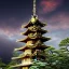 Placeholder: Yasaka Pagoda at the end of Sannen Zaka Street in Kyoto Japan, flickering light, morning sky mist, 8k, high-quality, ultrafine-detail, intricate, detailed matte painting, digital art, brian froud, howard lyon, anna dittmann, Greg Rutowski, alphonse mucha