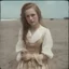 Placeholder: Sunny day, autochrome, tsar daughter maria on the beach
