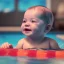 Placeholder: Baby swimming in pool unreal 5, octane render,cinema4d, dynamic lighting, dramatic lighting, 4k, redshift render, highly detailed, hyper realistic.